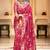Rani pink woven art silk saree with blouse