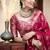 Rani pink woven art silk saree with blouse