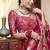 Rani pink woven art silk saree with blouse