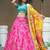 pink art silk embroidered lehenga choli with dupatta