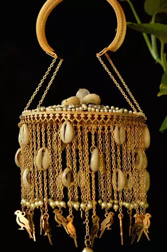 Three layer parrot,elephant and baraat charms kaleera - set of 2 pieces