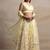 yellow net embroidered lehenga choli with dupatta