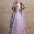 lavender net embroidered lehenga choli with dupatta
