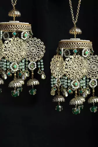 Green ombre kaleere - set of 2 pieces