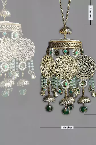 Green ombre kaleere - set of 2 pieces