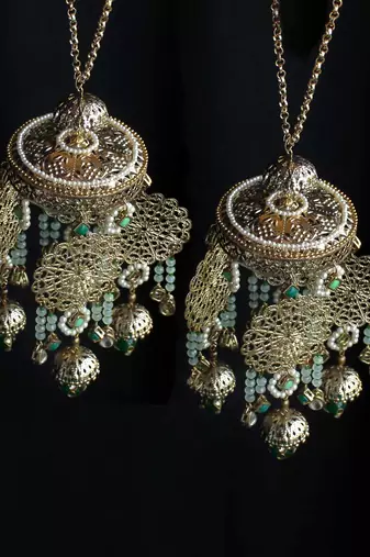 Green ombre kaleere - set of 2 pieces