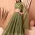mehendi georgette embroidered lehenga choli with dupatta