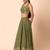 mehendi georgette embroidered lehenga choli with dupatta