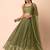 mehendi georgette embroidered lehenga choli with dupatta