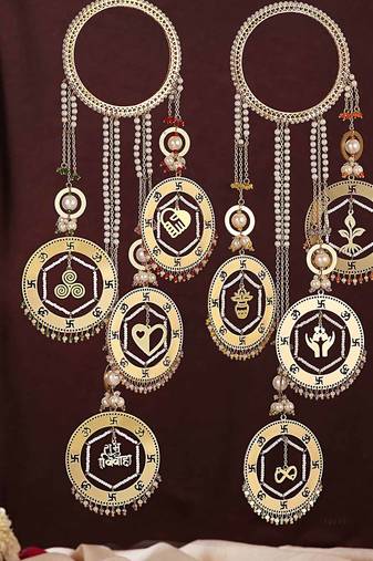 Saat vachan shubh vivah charms bangle style kaleere - set of 2 pieces