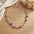 Multi-color gemstone floral Necklace :: set - details 