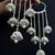 Shimmering silver ghungroo kaleere - set of 2 pieces