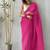 pink bandhani georgette saree with unstitched blouse