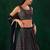 blue georgette embroidered lehenga choli with dupatta