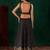 blue georgette embroidered lehenga choli with dupatta