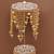 royal pearl mini lotus dome bridal kaleere with layered chain drops - set of 2 pieces
