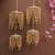 royal pearl mini lotus dome bridal kaleere with layered chain drops - set of 2 pieces