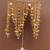 royal pearl mini lotus dome bridal kaleere with layered chain drops - set of 2 pieces
