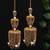 royal pearl dome bridal kaleere with multi-layer chain drapes - set of 2 pieces