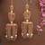 royal pearl dome bridal kaleere with multi-layer chain drapes - set of 2 pieces