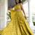 olive georgette embroidered lehenga choli with dupatta