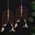 boho celestial arch bridal kaleere with feather & pearl drops - set of 2 pieces