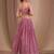 pink georgette embroidered lehenga choli with dupatta