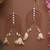 boho celestial arch bridal kaleere with feather & pearl drops - set of 2 pieces