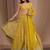 yellow georgette embroidered lehenga choli with dupatta