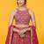 red georgette embroidered lehenga choli with dupatta