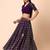 purple georgette embroidered lehenga choli with dupatta