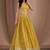yellow georgette embroidered lehenga choli with dupatta