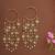 sunburst coin bridal kaleere with pearl drop chains - set of 2 pieces