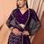 purple georgette embroidered lehenga choli with dupatta