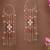 floral enamel bridal kaleere with pearl drop chains - set of 2 pieces