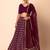 maroon georgette embroidered lehenga choli with dupatta