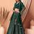 green georgette embroidered lehenga choli with dupatta