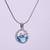 Silver whale pendant necklace for women | blue crystal ocean charm