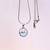 Silver whale pendant necklace for women | blue crystal ocean charm
