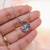 Silver whale pendant necklace for women | blue crystal ocean charm