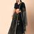 black georgette embroidered lehenga choli with dupatta