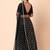 black georgette embroidered lehenga choli with dupatta