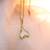 Gold heart opal pendant necklace for women | elegant chain