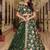 green art silk embroidered lehenga choli with dupatta