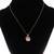 Gold pink floral pendant necklace for women | crystal accent chain
