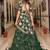 green art silk embroidered lehenga choli with dupatta
