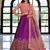 purple silk blend embroidered lehenga choli with dupatta