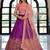 purple silk blend embroidered lehenga choli with dupatta