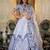 white satin embroidered lehenga choli with dupatta