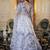 white satin embroidered lehenga choli with dupatta
